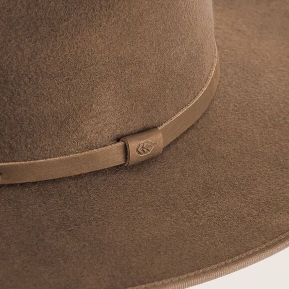 Will & Bear Calloway Tan | Brown Widebrim Wool Fedora Unisex NEW NWT - Picture 4 of 9